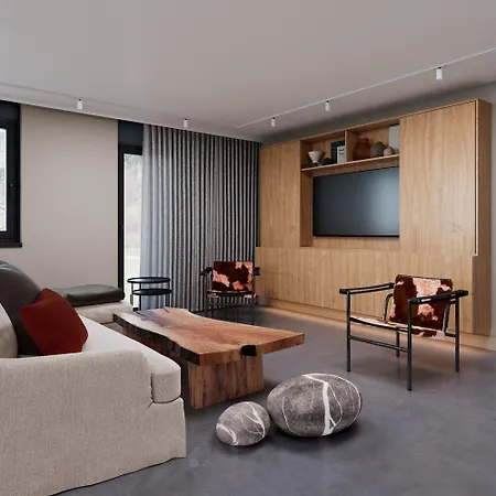 Modern Alpine Retreat Garden And Panoramic Views פלימס